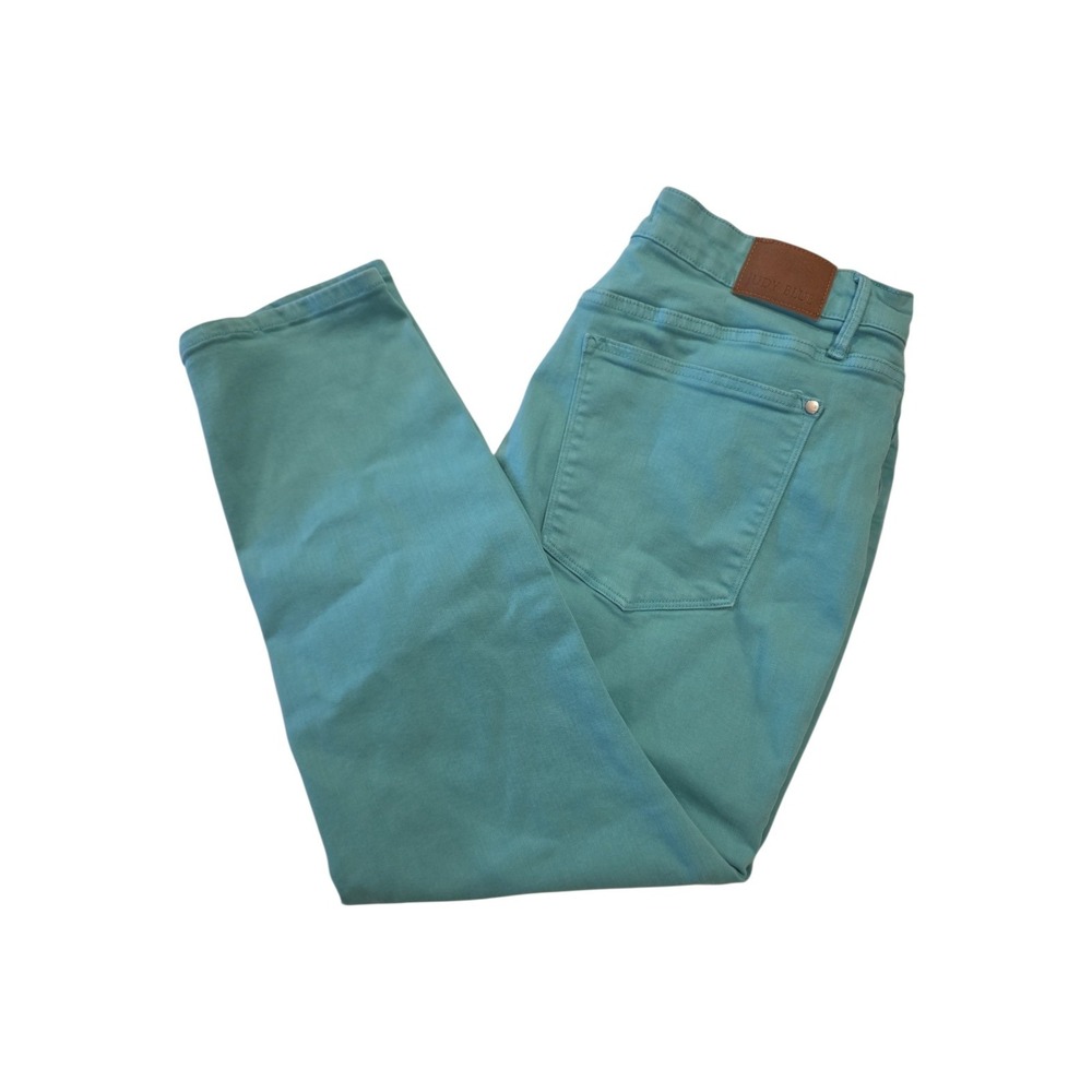 Judy Blue Jeans Womens 18W Seafoam Green Garment Dyed Stretch Straight Leg